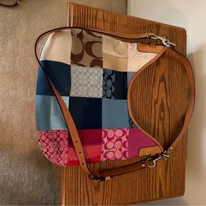 Coach Multicolor Patchwork Shoulder Bag